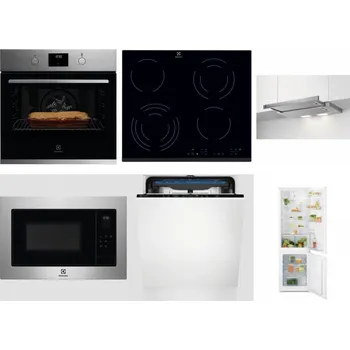 Set domácích spotřebičů ELECTROLUX KOFGH70TX + ELECTROLUX EHF6343FOK + ELECTROLUX LFP326S + ELECTROLUX EMS4253TEX + ELECTROLUX EES48200L + ELECTROLUX LND5FE18S