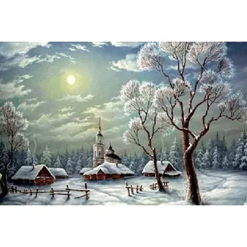 Mozaiková sada DIAMANTOVÁ MOZAIKA ZIMNÍ KRAJINA 21 - SLEVA -50%