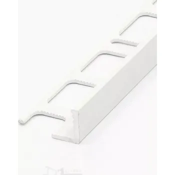 Stavební profil Lišta Havos profil L 9 mm 2,5 m hliník komaxit, bílá (Ukončovací lišta L schodová masiv)