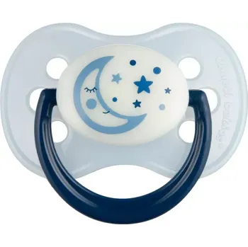 Canpol babies Dudlík kaučukový třešinka 0-6m NIGHT DREAMS modrý (22642)