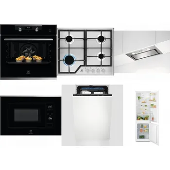 Set domácích spotřebičů ELECTROLUX KODEH70X + ELECTROLUX KGS6426SX + ELECTROLUX LFG716X + ELECTROLUX LMS2203EMX + ELECTROLUX EEM23100L + ELECTROLUX LND5FE18S