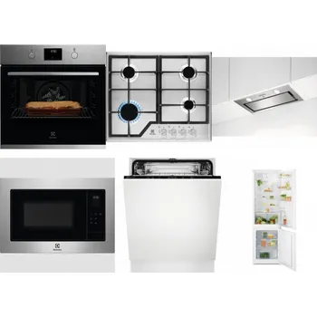 Set domácích spotřebičů ELECTROLUX KOFGH70TX + ELECTROLUX KGS6426SX + ELECTROLUX LFG716X + ELECTROLUX EMS4253TEX + ELECTROLUX EEA27200L + ELECTROLUX LND5FE18S