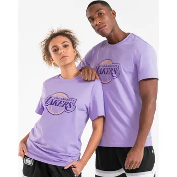 Pánské tričko TARMAK Unisex basketbalové tričko TS 900 NBA Lakers M FIALOVÁ|VÍCEBAREVNÁ