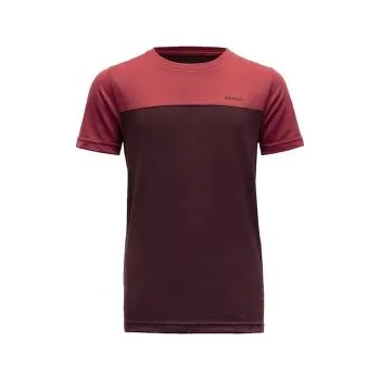 Dámské tričko Devold Norang Merino Tee JR 744B PORT/BEAUTY červená 10