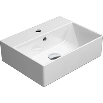 Umyvadlo KUBE X keramické umyvadlo 45x35cm, rektifikovaná verze, bílá mat