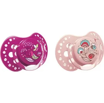LOVI Dudlík silikonový dynamický FOLKY 3-6m 2ks girl