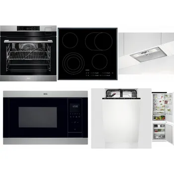 Set domácích spotřebičů AEG BSK792380M + AEG Mastery DirectTouch HK654070FB + AEG DGB3523S + AEG Mastery MSB2547D-M + AEG Mastery GlassCare FSE73407P + AEG TSC6M181ES