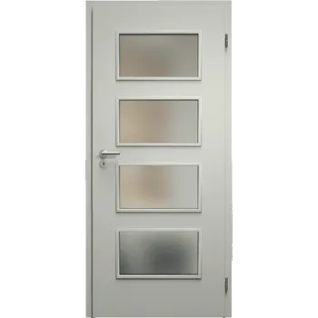 Interiérové dveře SAPELI SWING KOMFORT M49 - CPL LAMINÁT - OTOČNÉ DVEŘE VČ. ZÁRUBNĚ - Šedá Průchozí šířka (cm): 60, Průchozí výška (cm): 197, Typ skla: Satináto bílé