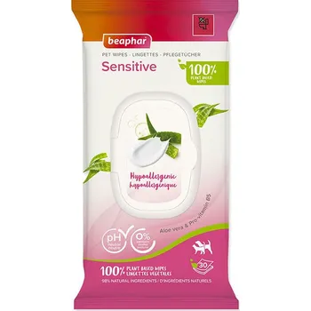 Kosmetika pro psa Vlhčené ubrousky BEAPHAR Bio Sensitive (30ks)