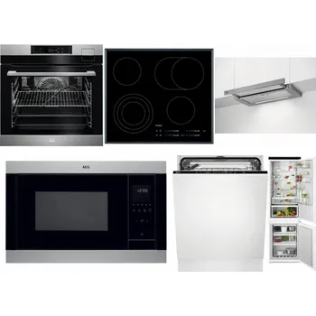 Set domácích spotřebičů AEG BSK792380M + AEG Mastery DirectTouch HK654070FB + AEG DPE5660M + AEG Mastery MSB2547D-M + AEG FSK73607Z + AEG TSC6M181ES