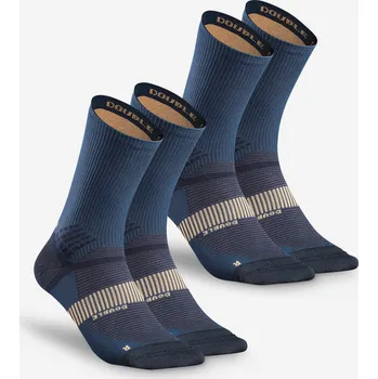 Pánské ponožky QUECHUA Turistické vysoké ponožky Hike 520 2 páry 35/38 MODRÁ