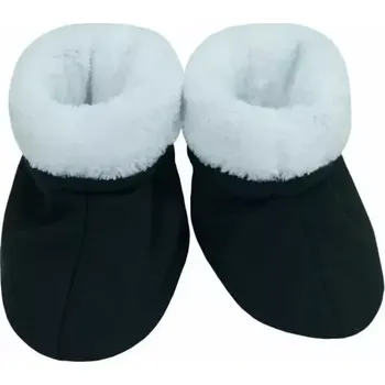 ESITO Capáčky softshell s chlupem černá/bílá