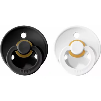 BIBS Colour dudlíky z přírodního kaučuku 2ks velikost 1 (0-6měs) Black/White