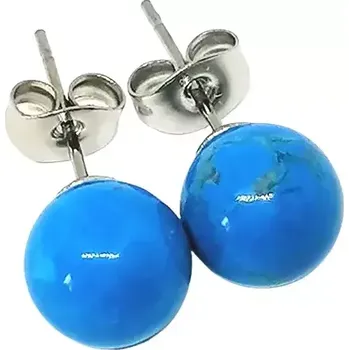 Náušnice Tyrkenitové naušnice puzeta 8 mm chir.ocel