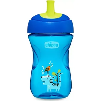 Hrneček Chicco Pokročilý s brčkem 266 ml, modrý 12m + (6941.200B)