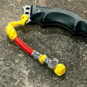 Náramek Paracord přívěsek Thor Hammer - žlutá