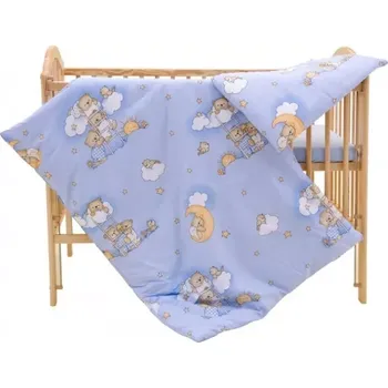 Příslušenství pro dětskou postel a kolébku Povlečení do postýlky 2dílná Mráček modrý 120x90cm