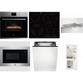Set domácích spotřebičů ELECTROLUX KOFGH70TX + ELECTROLUX EHF6547FXK + ELECTROLUX LFP326S + ELECTROLUX EMS4253TEX + ELECTROLUX EEA27200L + ELECTROLUX LND5FE18S