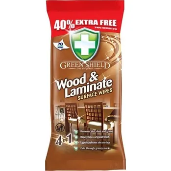 Čisticí prostředek Green Shield čistící ubrousky na dřevo a laminát 70ks/fol