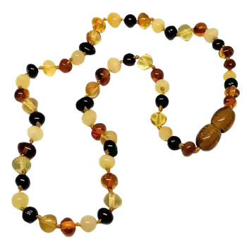 Dětské navlékací korálky Jantarové korálky pro děti – ručně vyráběné, přírodní jantar (mix disků)