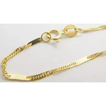 Řetízek Klenoty Budín Pevný přívěskový zlatý řetízek TWIST S DESTIČKOU 585/2,00gr 50cm HK6149 (Klenoty Budín Pevný přívěskový zlatý řetízek TWIST S DESTIČKOU 585/2,00gr 50cm HK6149)