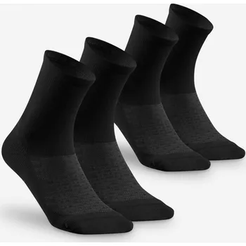 Pánské ponožky QUECHUA Turistické vysoké ponožky Hike 100 2 páry 43/46 ČERNÁ