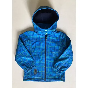 Chlapecká bunda Softshell bunda Topo potisk modré kostky velikost 104
