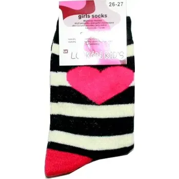 Dívčí ponožky klasické pro holky srdce 7947 130/53