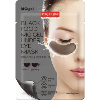 Pleťová maska Purederm MG gel Black food Černá hydrogelová maska pod oči 1 pár