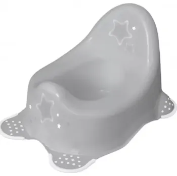 Nočník Baby Nellys Nočník s protiskluzem - Baby Star - šedý