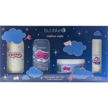 Kosmetická sada Bubble T Cosmetics Relaxační dárková sada pro klidný spánek s výtažkem z levandule a olejem neroli 4 ks
