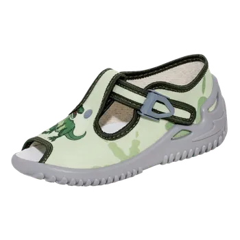 Dívčí obuv Dětské bačkory Zetpol Mateusz 7521 Dino – kožená stélka, sponka | Botonožka.cz Velikost: 20