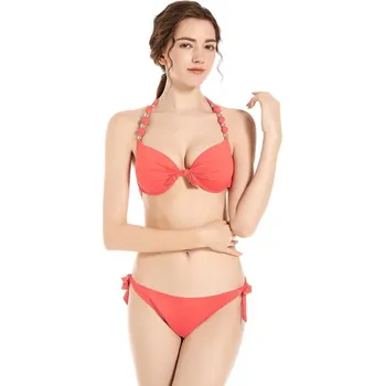 Dámské plavky Dámské dvoudílné plavky Oranžová S