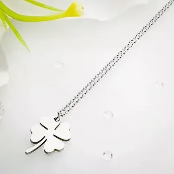 Řetízek Dámský ocelový řetízek - čtyřlístek