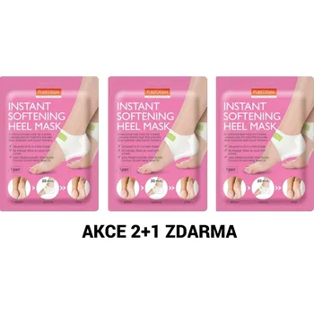 Purederm Zvláčňující maska na ztvrdlé paty s bambuckým máslem AKCE 2+1 ZDARMA 3 ks