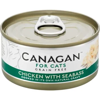 Krmivo pro kočku Canagan Cat konz. - Kuře a mořský vlk 75 g
