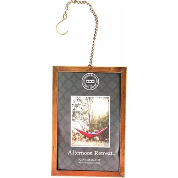 Rám na obraz Bridgewater candle company Kovový rámeček na vonné sáčky se závěsem zlatý 17,5×12 cm