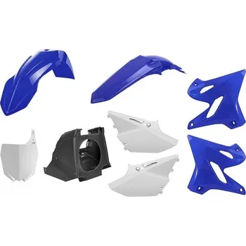 POLISPORT kompletní plasty YAMAHA YZ 125/250 02-14 (RESTYLING na model 2015), barva OEM (bílá+modrá+černá) YAMAHA YZ125 rok 02-15