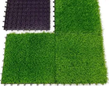 Umělý povrch Dlaždice s umělou trávou zelená