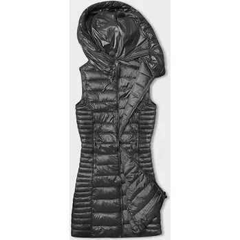 Dámská vesta Stříbrná dámská vesta s kapucí od J.STYLE, odstíny šedé XL (42) i392_22758-53