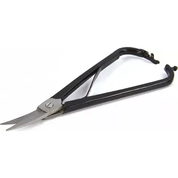 Nůžky na plech Precizní šperkařské nůžky na plech se zahnutými čepelemi, s pružinou a aretací, zahnuté 180 mm (TrueTech)