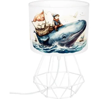 Lampička ELIS DESIGN Dětská stolní lampa - Chlapec a velryba