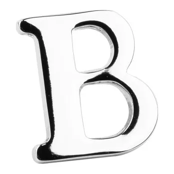 Brož Bubibubi Brož do klopy stříbrné písmeno B