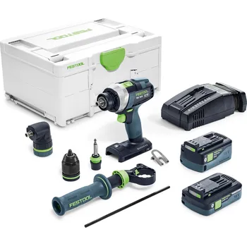 FESTOOL Akumulátorový vrtací šroubovák TDC 18/4 5,2/4,0 I-Set-SCA QUADRIVE