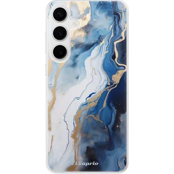Pouzdro na mobilní telefon Odolné silikonové pouzdro iSaprio - Blue White Marble - Samsung Galaxy S24+