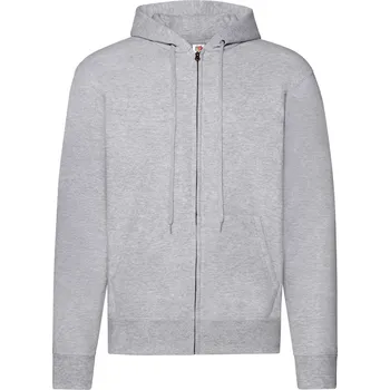 Cizojazyčná kniha Grey Zippered Hoodie Classic Fruit of the Loom Fruit of the Loom šedá 2467159
