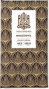 Čokoláda Ajala Tmavá čokoláda nugátová lískový oříšek 48 % 45 g
