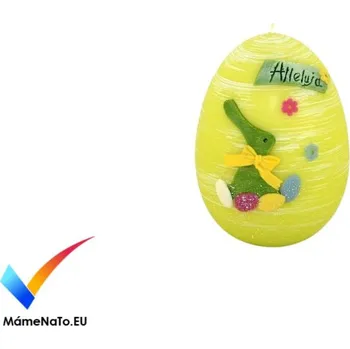 Svíčka Vajíčko 70x90 Alleluja zelená svíčka