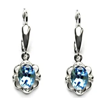 Náušnice Stříbrné náušnice, přírodní topaz swiss, NK 1140/20