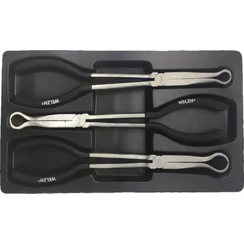 Kleště Prodloužené kleště s kruhovým uchycením na zapalovací svíčky - sada 3 ks, Welzh (Welzh Werkzeug)